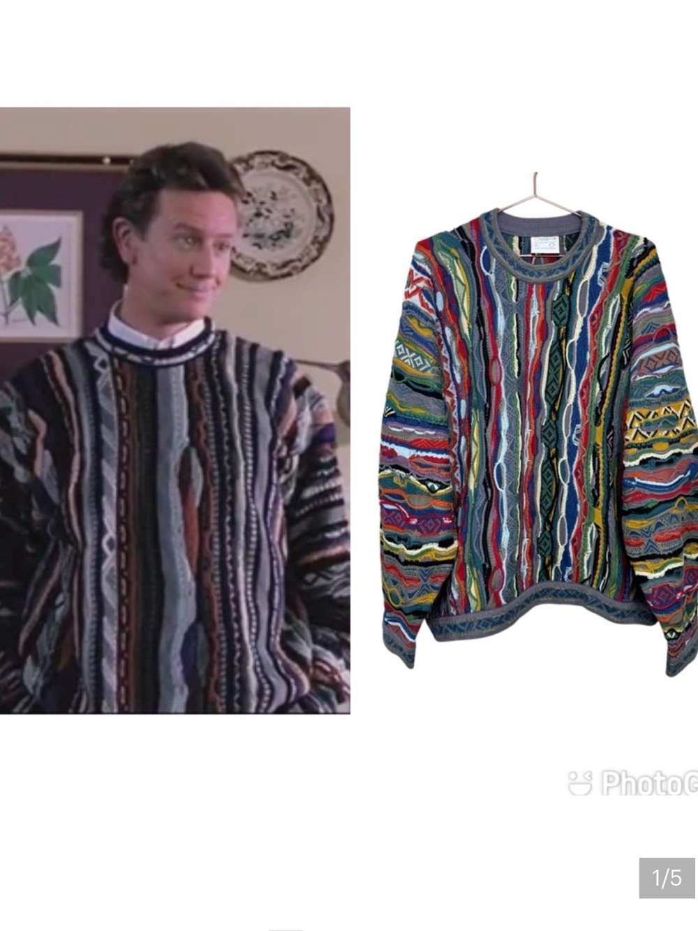 Vintage COOGI 3D Knit Pullover Sweater The Santa Clause Size XL